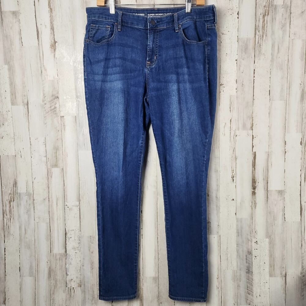 Old Navy Super Skinny Mid Rise Jeans Blue Size 12